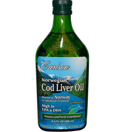 Carlson Norwegian Cod Liver Oil Natural, 500ml
