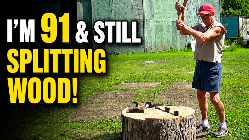 91 And Still Splitting Wood